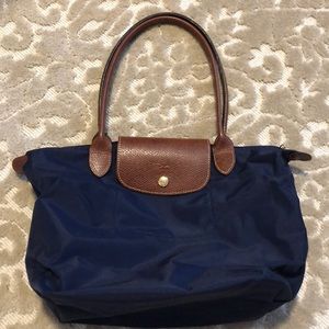 Navy longchamp le pliage tote